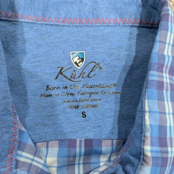 Kuhl Blue Plaid Short Sleeve Tee - Picture 2 of 10